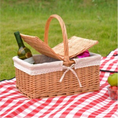 [GP-M005] Giỏ picnic chữ nhật có nắp kèm lót trong